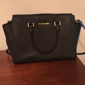 Michael Kors Selma Medium Black Satchel